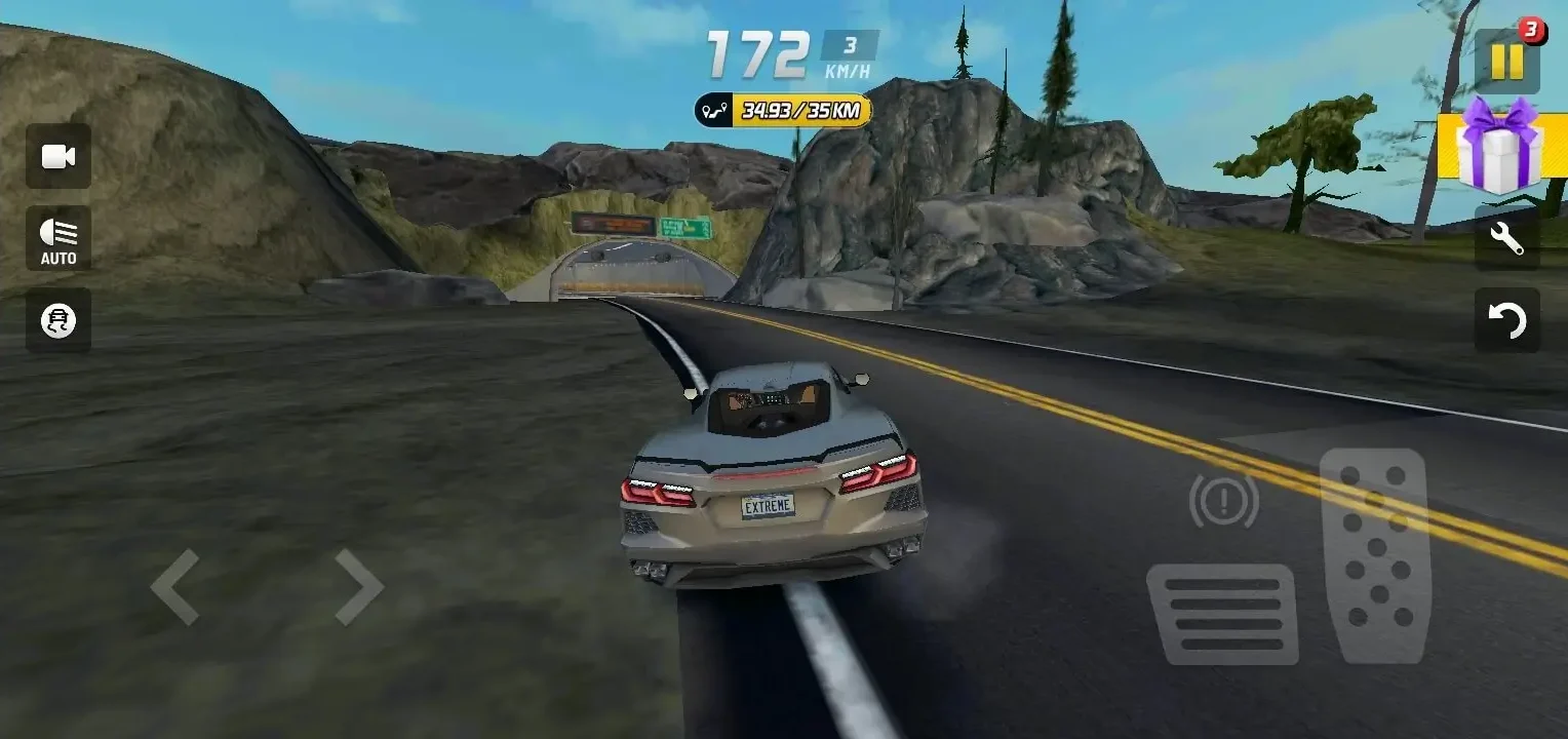 entering in the off-road area of the game