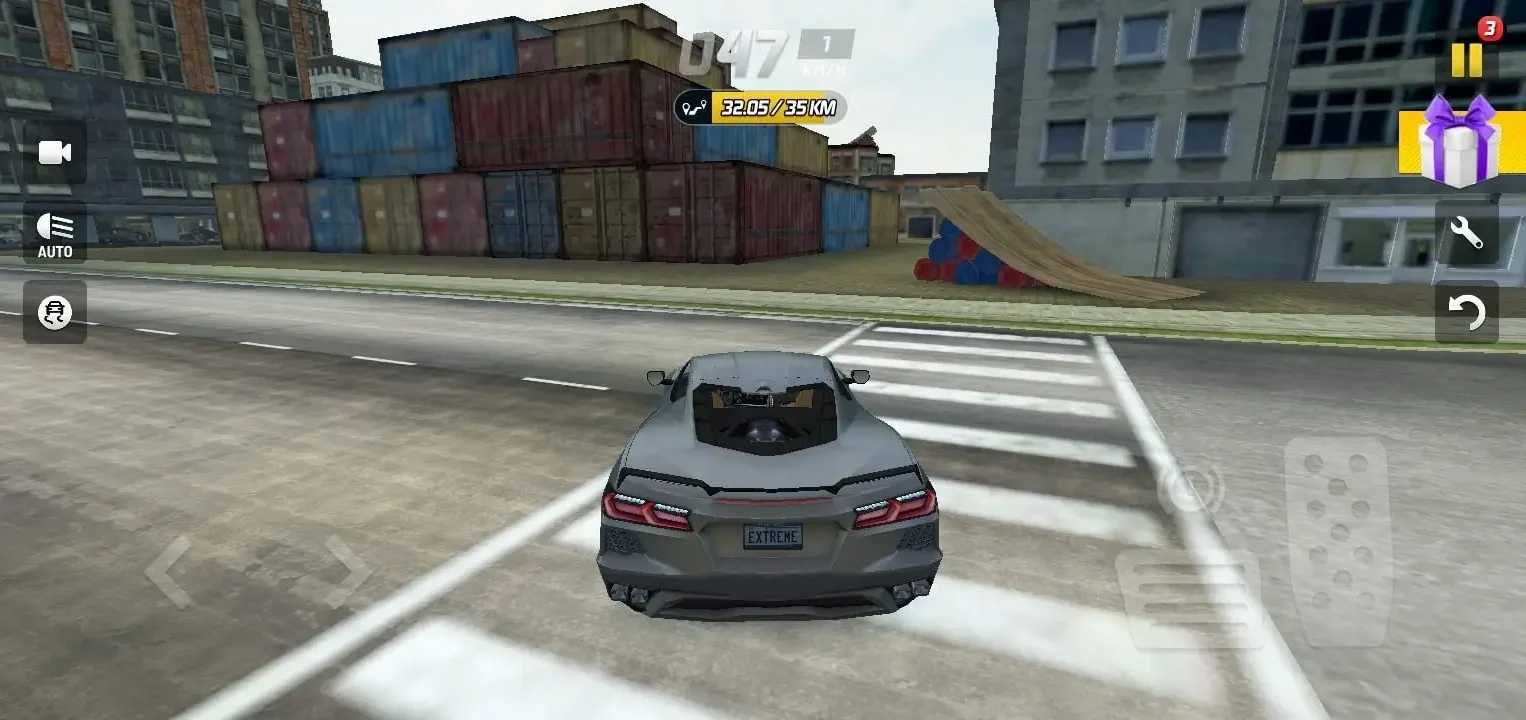 performing the stunt on the roof with super car