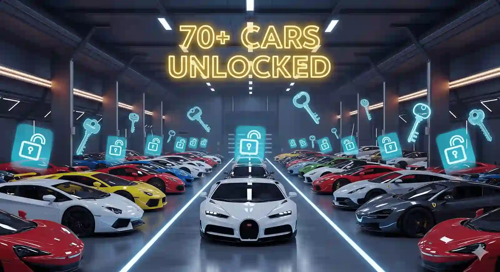 70+ cars unlocked