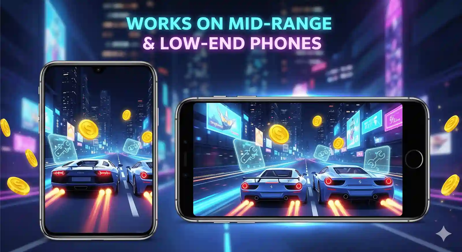 works on the low end phones 